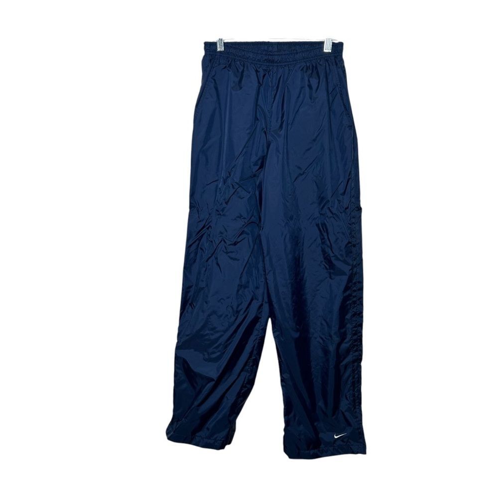 Vintage 90s Nike Blue swish pant windbreaker Water-Resistant Fabric medium